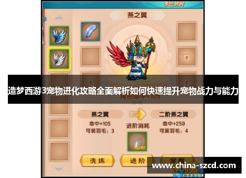 造梦西游3宠物进化攻略全面解析如何快速提升宠物战力与能力